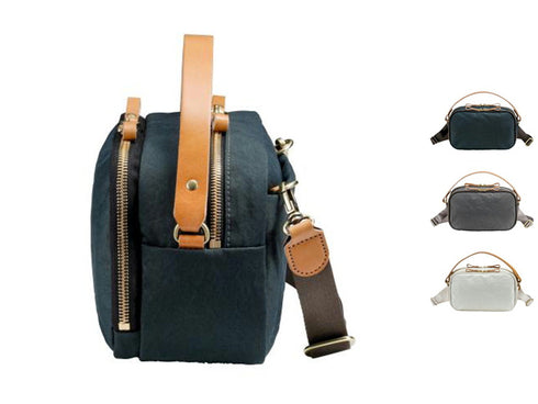 【豊岡鞄 つつむ S4600 グレー】TUTUMU Rectangle ミニショルダーバッグ